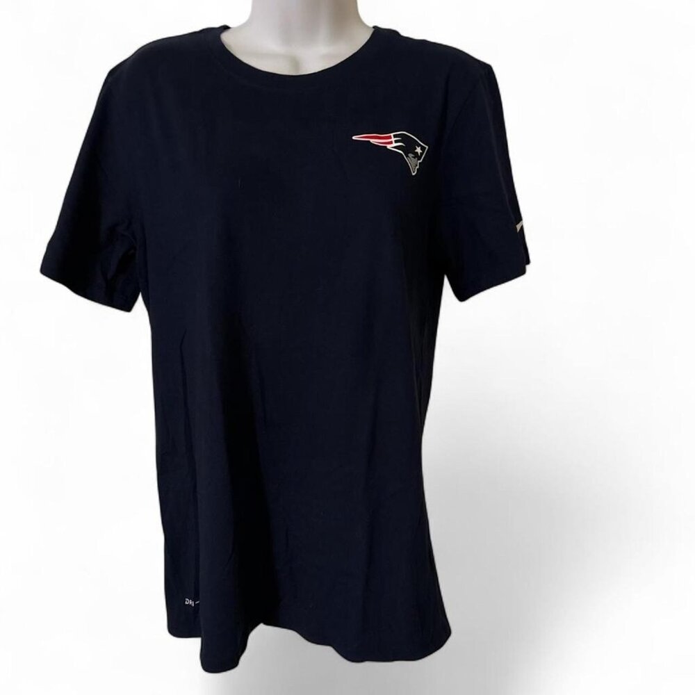 NFL Women's Navy and Black T-shirt
